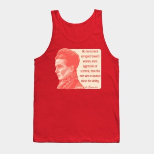 Simone de Beauvoir Portrait and Quote Tank Top